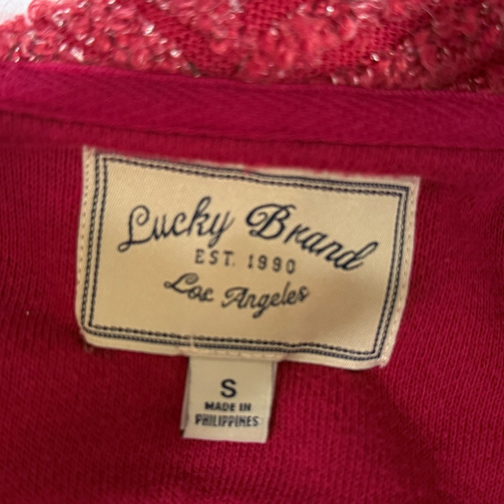 Lucky Brand Red Women's Cardigan, size SMALL in good used condition! - Picture 6 of 7
